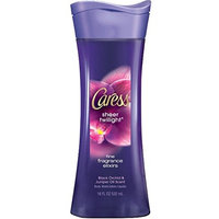 Caress Body Wash, Sheer Twilight Black Orchid & Juniper Oil Scent 18 oz (Pack of 10)