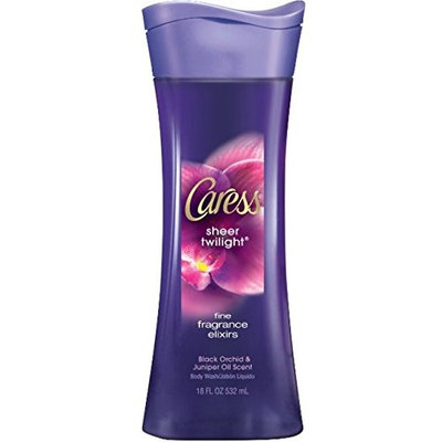 Caress Body Wash, Sheer Twilight Black Orchid & Juniper Oil Scent 18 oz (Pack of 10)