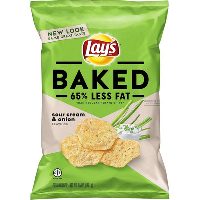 Frito Lay Lay's Oven Baked Sour Cream & Onion Flavored Potato Crisps 6.25 oz