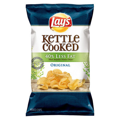 Frito Lay Lay's Kettle Cooked 40% Less Fat Original Potato Chips 8 oz