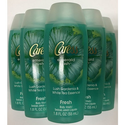 Caress Body Wash, Emerald Rush (1.8 Ounce Travel Size Pack of 6)