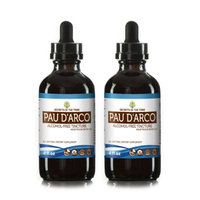 Secrets Of The Tribe Pau d'Arco Tincture Alcohol-FREE Extract, Wildcrafted Pau d'Arco (Tabebuia Impetiginosa) Dried Bark 2x4 oz