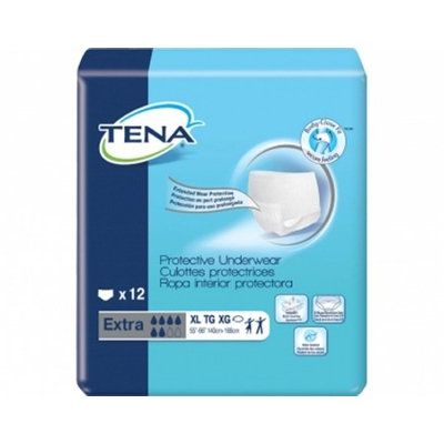 Adult Absorbent Underwear TENA Extra Pull On X-Large Disposable Heavy Absorbency 2 Pack