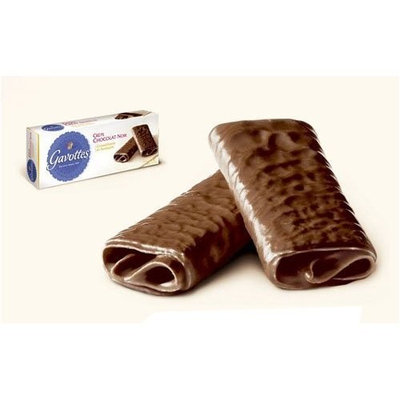 Gavottes Dark Chocolate Crepe Dentelle Cookies 90 gram box, Three by Loc Maria