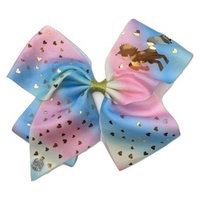 JoJo Siwa Gold Unicorn and Hearts Large Bow Hair Clip