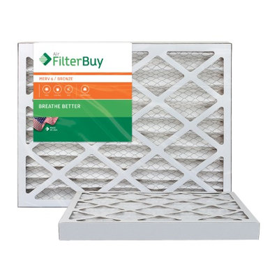 AFB Bronze MERV 6 14x36x2 Pleated AC Furnace Air Filter. Filters. 100% produced in the USA. (Pack of 2)