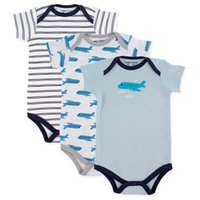 Luvable Friends Newborn Baby Boys Bodysuit 3-Pack Airplane