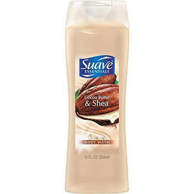 Suave Naturals Creamy Body Wash Cocoa Butter & Shea 12 oz (8 Pack)