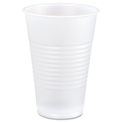 Boardwalk TRANSCUP14CT Translucent Plastic Cold Cups, 14oz, 50 Per Bag (Case of 20 Bags)