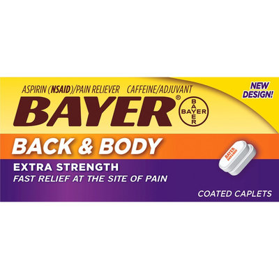 Bayer Extra Strength Back and Body Pain Reliever 500mg Aspirin Caplets - 100 Count, None