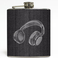 Let the Beat Rock - Liquid Courage Flasks - 6 oz. Stainless Steel Flask