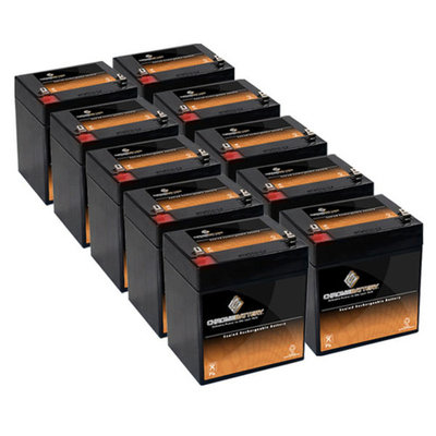 12V 4.6AH SLA Battery replaces pc1250 ub1250 ca1240 bp5-12 es4-12 - 10PK -...