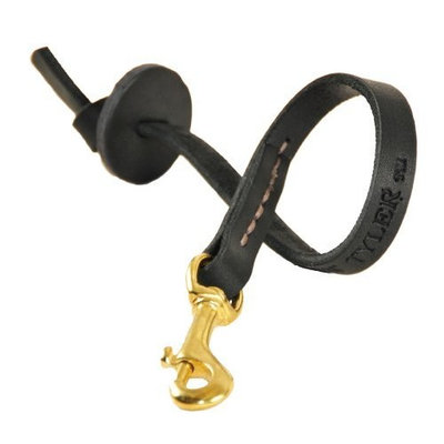 Dean and Tyler Hand Control Dog Leash, Black 3-Feet with Solid Brass Hardware