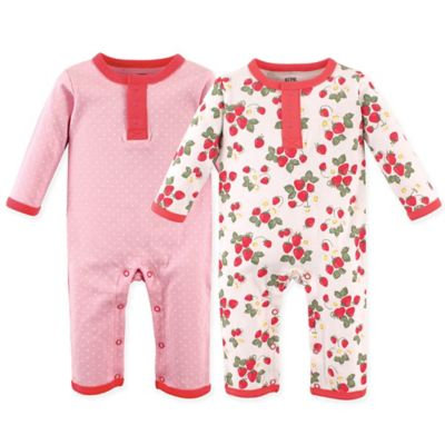 Hudson Baby Newborn Baby Girls Union Suit 2 Pack