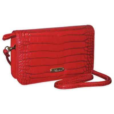 Buxton Women's Nile Exotics Crossbody Mini Bag Red Size 7.5