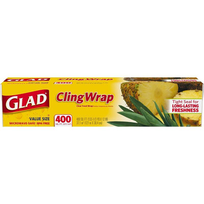 Clorox Glad Cling Wrap Plastic Wrap 400 sq ft Roll