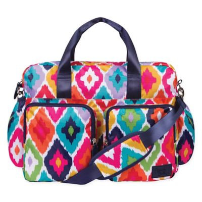 Trend Lab French Bull Ziggy Multi-Colored Chevron Deluxe Duffle Diaper Bag Kat Multi - Trend Lab Diaper Bags & Accessories
