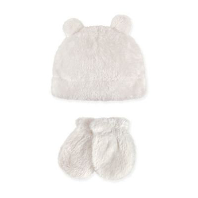 Hudson Baby Boy Sherpa Hat & Mittens 2pc Set