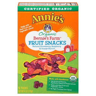 Annie's Homegrown Organic Bernie's Farm Fruit Snacks 0.8 oz 5 ct