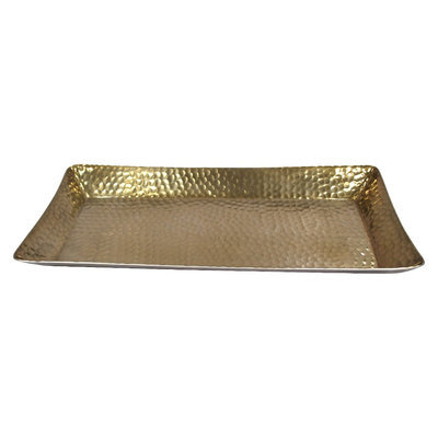 Threshold Metal Hammered Serving Tray - Gold