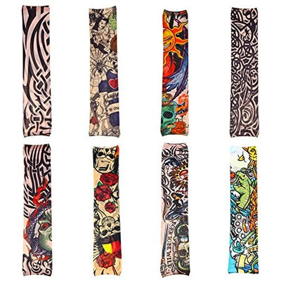 AllRight Fake Tattoo Kit Temporary Tattoo Sleeves 8 Pcs
