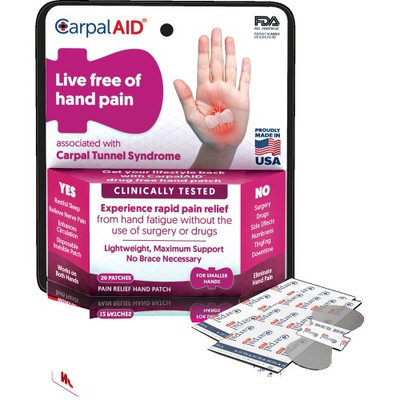 CARPAL AID Designed To Fit On Both Hands 20Pcs