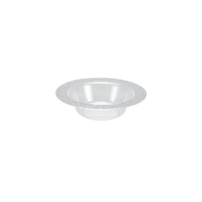 Lillian Dinnerware, Pebbled Plastic Bowl, Clear, 5 Oz, 10 Ct