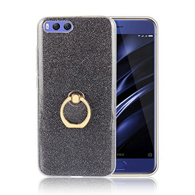 Moonmini Xiaomi Mi 6. Case Cover Sparkling Slim Fit Soft TPU Back Case Cover with Ring Grip Stand Holder 2 in 1 Hybrid Glitter Bling Bling TPU phone Case Cover