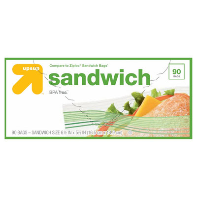 up & up Double Zipper Sandwich Bags - 75 ct