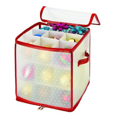 Kennedy International Inc Simplify 27-Count Ornament Organizer in Red