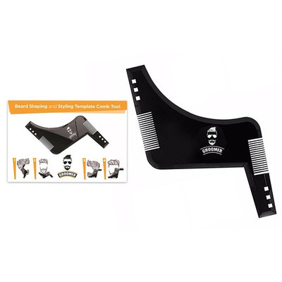 Beard Shaping and Styling Template Comb Tool with Marking Pencil