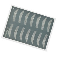 D DOLITY 7 Pairs Safety Silicone Material Microblading Tattoo Practice Skin Permanent Makeup Skin Eyebrow Art Tools - C