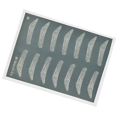 D DOLITY 7 Pairs Safety Silicone Material Microblading Tattoo Practice Skin Permanent Makeup Skin Eyebrow Art Tools - C