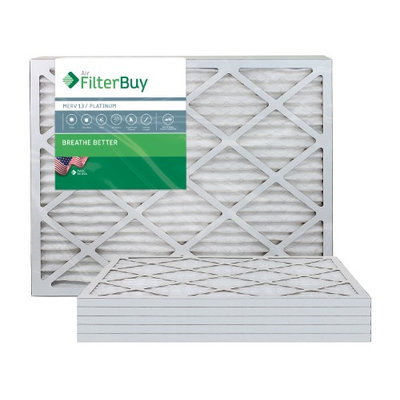 AFB Platinum MERV 13 16x30x1 Pleated AC Furnace Air Filter. Filters. 100% produced in the USA. (Pack of 6)