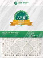 AFB Gold MERV 11 11.25x11.25x2 Pleated AC Furnace Air Filter. Filters. 100% produced in the USA. (Pack of 4)