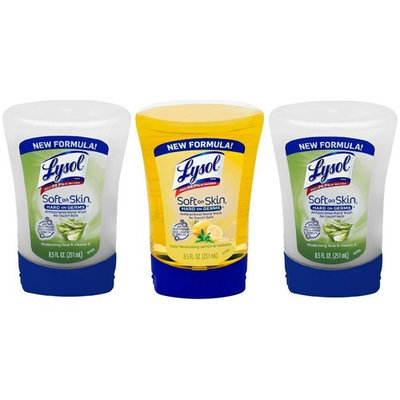 Lysol No-touch Antibacterial Hand Soap Refill Lemon and Aloe Vera - 3-pack