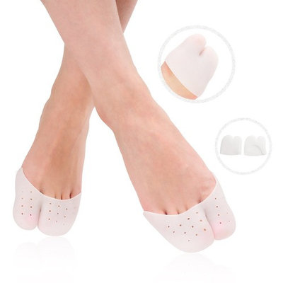 Forefoot Cushion Pad with Toe Separators - Gel Toe Cap for Shock Absorption & Pain Relief - Metatarsal Prevent Calluses and Bunion(1 Pair)
