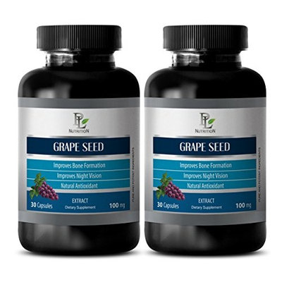 Anti fungal supplements - GRAPE SEED EXTRACT - Grape seed extract bulk - 2 bottles 60 capsules