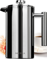 Secura Stainless Steel French Press Coffee Maker 18/10 Bonus Stainless Steel Screen (1000ML)
