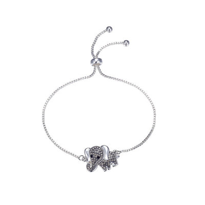 Sparkle Allure 6227 Crystal Kingdom Critter Womens Clear Silver Over Brass Bolo Bracelet