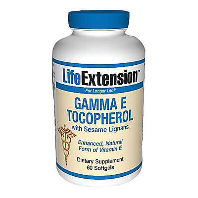 Life Extension Gamma E Tocopherol with Sesame Lignans Softgels, 60 Ct