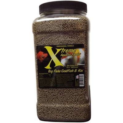Xtreme Big Fella Goldfish/Koi High-Protein, Slow-Sinking Pond Food, 3mm Pellet, 80 oz