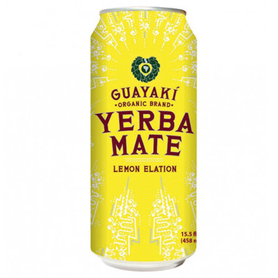 Guayaki Yerba Mate Lemon Elation 16 oz Cans - Pack of 12