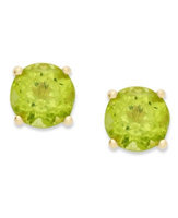 Victoria Townsend 18k Gold over Sterling Sterling Earrings, August's Birthstone Peridot Stud Earrings (1-3/4 ct. t.w.)