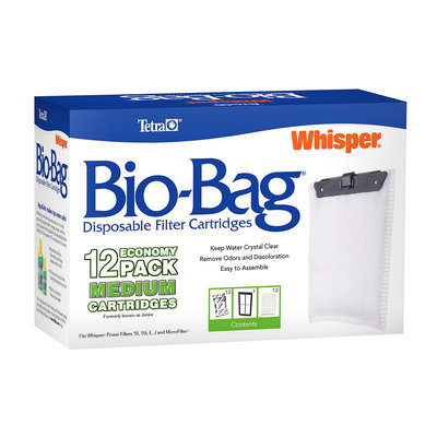 Tetra Whisper Bio-Bag Disposable Filter Cartridge, Medium, Pack of 12 cartridges ()