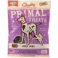 Primal Jerky Pork Nibs Dog & Cat Treats, 4-Ounce Bag
