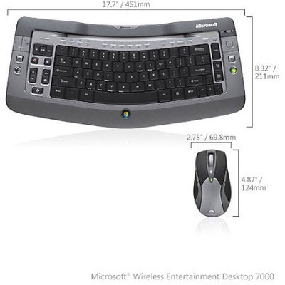 Microsoft Corp. Microsoft Wireless Entertainment Desktop 7000 - Keyboard - Wireless - Mouse - Laser
