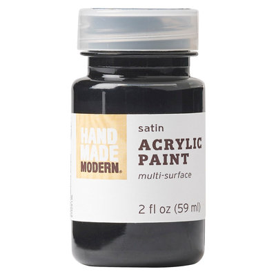 Plaid Enterprises, Inc. Hand Made Modern - 2oz Acrylic Paint - Satin - Coal (Grey)