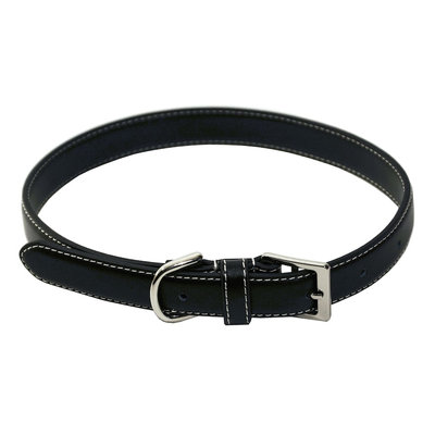 Brookstone Royce Leather Perry Street Dog Collar - Medium (Black)