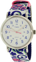 Timex Women's Weekender TW2P90200 Blue Nylon Analog Quartz Fashion Watch